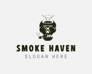 Skull Tobacco Smoking logo