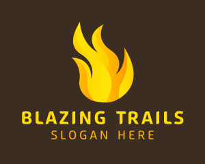 Hot Flaming Fuel  logo design