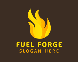 Hot Flaming Fuel  logo design