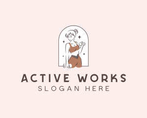 Woman Fitness Gym logo design