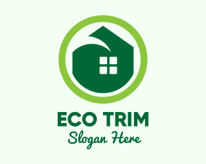 Green Eco House logo design