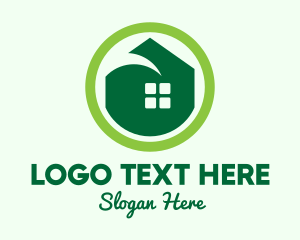 Housing - Green Eco House logo design