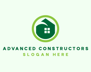 Green Eco House logo design