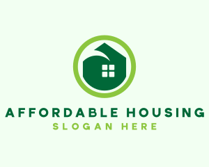 Green Eco House logo design