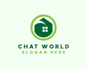 Green Eco House logo design