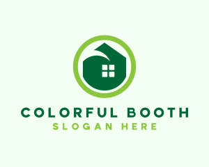 Green Eco House logo design