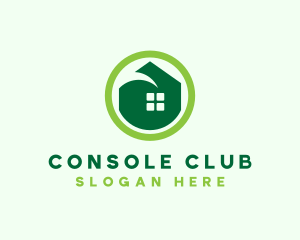 Green Eco House logo design