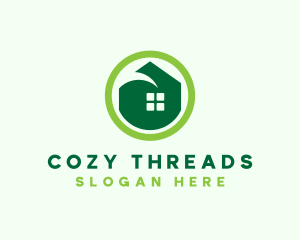 Green Eco House logo design