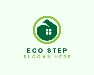 Green Eco House logo design