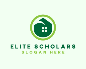 Green Eco House logo design