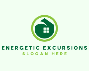 Green Eco House logo design