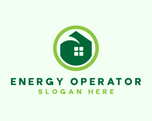 Green Eco House logo design