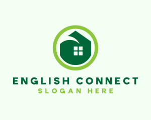 Green Eco House logo design