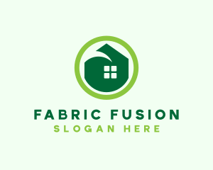 Green Eco House logo design