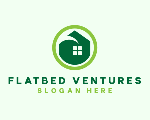 Green Eco House logo design