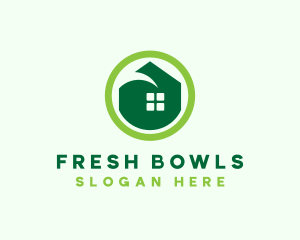 Green Eco House logo design