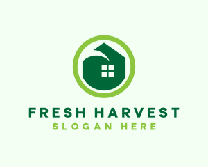 Green Eco House logo design