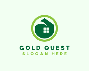 Green Eco House logo design