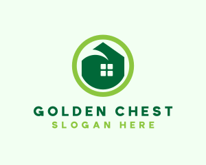 Green Eco House logo design