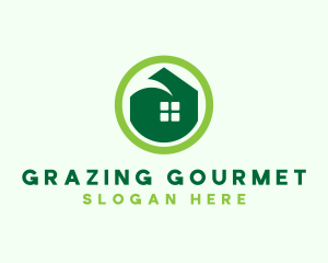 Green Eco House logo design