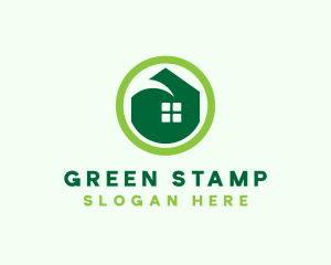 Green Eco House logo design