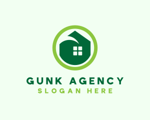 Green Eco House logo design