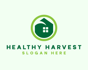 Green Eco House logo design