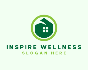 Green Eco House logo design