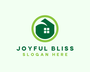 Green Eco House logo design