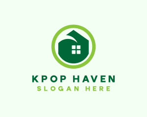 Green Eco House logo design