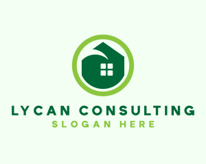 Green Eco House logo design