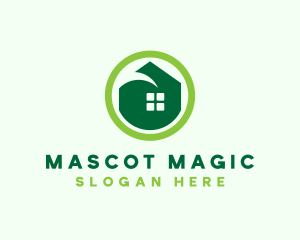 Green Eco House logo design