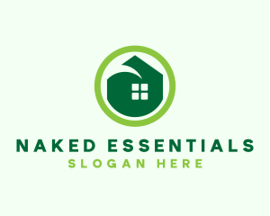 Green Eco House logo design