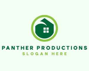 Green Eco House logo design