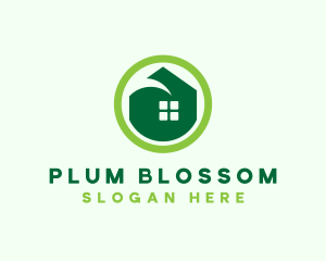 Green Eco House logo design