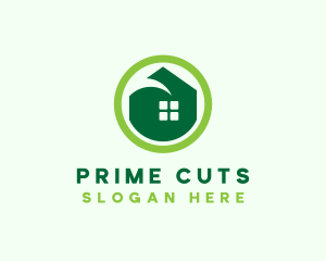 Green Eco House logo design