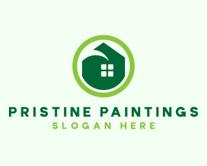 Green Eco House logo design