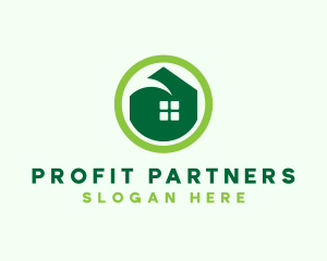 Green Eco House logo design