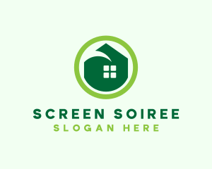 Green Eco House logo design