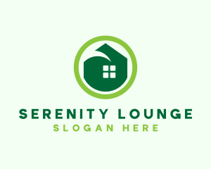 Green Eco House logo design