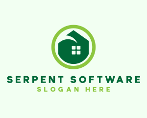 Green Eco House logo design