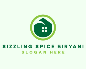 Green Eco House logo design