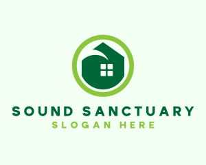 Green Eco House logo design