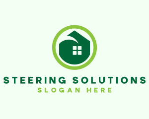 Green Eco House logo design