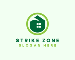 Green Eco House logo design