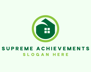 Green Eco House logo design