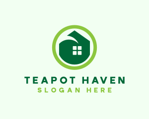 Green Eco House logo design