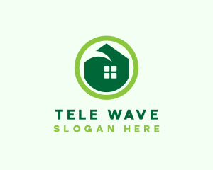 Green Eco House logo design