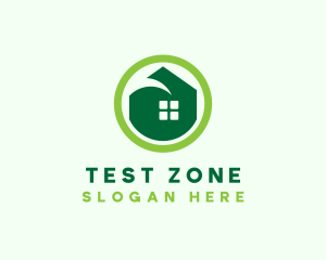 Green Eco House logo design