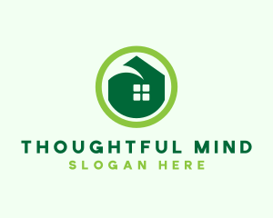 Green Eco House logo design